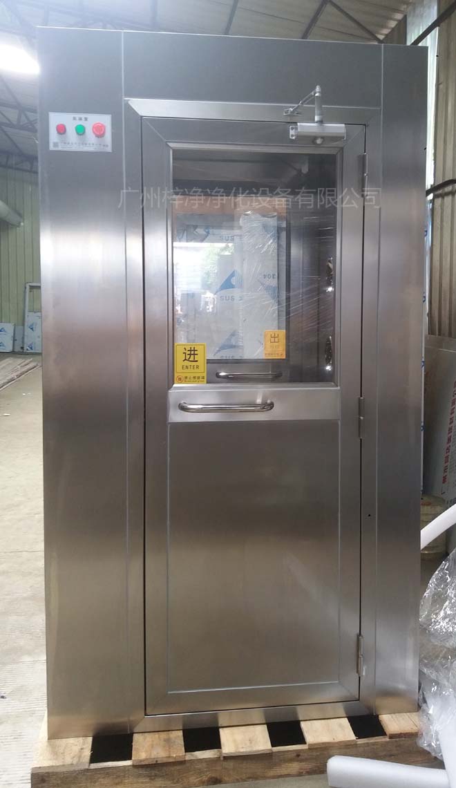 全不锈钢单人双吹风淋室 全不锈钢单人双吹风淋室